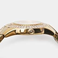 Pre Owned Roberto Cavalli Gold Plated Stainless Steel Tempus 51839 Women's Wristwatch 37 mm