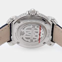 مملوكة مسبقًا Roberto Cavalli Silver Stainless Steel Leather By Franck Muller RV1L006L0011 Women's Wristwatch 35 mm