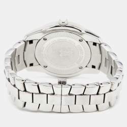 Pre Owned Roberto Cavalli Silver Stainless Steel Tempus Fugit R7253147515 Women's Wristwatch 37 mm