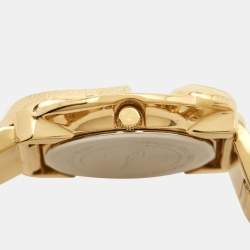 Roberto Cavalli Champagne Yellow Gold Plated Stainless Steel Snake R7253165517 Women's Wristwatch 37 mm