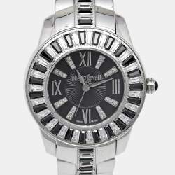 Roberto Cavalli Black Stainless Steel Tempus Fugit R7253147525 Women's Wristwatch 37 mm