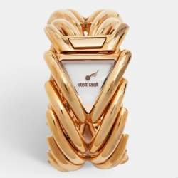 Roberto Cavalli White Rose Gold Plated Stainless Steel R7253172645  Women's Wristwatch 41 mm