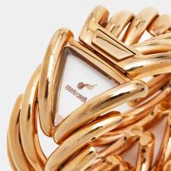 Roberto Cavalli White Rose Gold Plated Stainless Steel R7253172645  Women's Wristwatch 41 mm