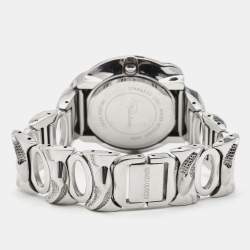 Roberto Cavalli Silver Stainless Steel Snake R7253165515 Women's Wristwatch 37 mm