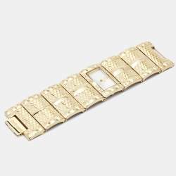 Pre Owned Roberto Cavalli Champagne Gold Plated Stainless Steel 7253272615 Women's Wristwatch 38 mm