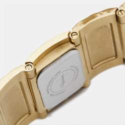 Pre Owned Roberto Cavalli Champagne Gold Plated Stainless Steel 7253272615 Women's Wristwatch 38 mm
