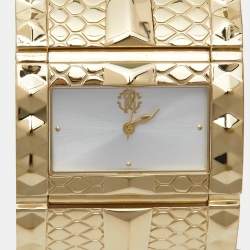 Pre Owned Roberto Cavalli Champagne Gold Plated Stainless Steel 7253272615 Women's Wristwatch 38 mm