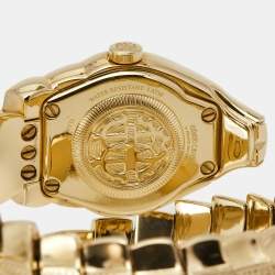 Pre Owned Roberto Cavalli by Franck Muller Green Gold Plated Stainless Steel Aion Time RV1L116M0021 Women's Wristwatch 23 mm