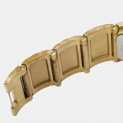 Pre Owned Roberto Cavalli Silver Gold Plated Stainless Steel Keira 72.53.272.675 Women's Wristwatch 38 mm