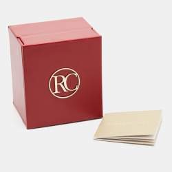 Pre Owned Roberto Coin Roman Barocco Diamond 18k Rose Gold Pendant Necklace