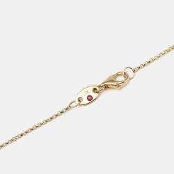 Roberto Coin Love in Verona Diamond 18k Yellow Gold Pendant Necklace