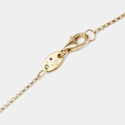 Roberto Coin Love in Verona Diamond 18k Yellow Gold Pendant Necklace