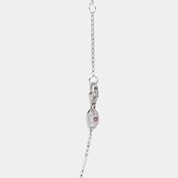 Roberto Coin Venetian Princess Open Flower Diamond 18k White Gold Pendant Necklace