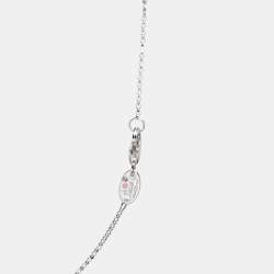 Roberto Coin Venetian Princess Open Flower Diamond 18k White Gold Pendant Necklace
