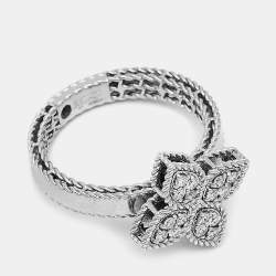 مملوكة مسبقًا خاتم روبرتو كوين برينسيس فلاور ألماس ذهب أبيض عيار 18 مقاس 53