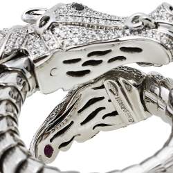 Pre Owned Roberto Coin Diamond Pave 18K White Gold Horse Ring Size 54