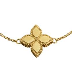 Pre Owned Roberto Coin Princess Flower 18k Yellow Gold Bracelet