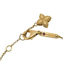 Pre Owned Roberto Coin Princess Flower 18k Yellow Gold Bracelet