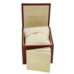 Roberto Coin Principessa Single Diamond Flower 18k Two Tone Gold Bracelet 