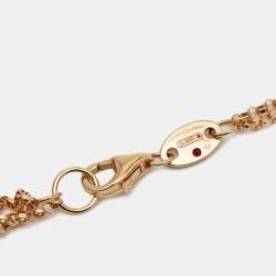 Pre Owned Roberto Coin Princess Flower Black Jade Diamonds 18k Rose Gold Large Model Pendant Necklace