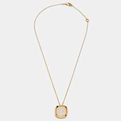 Pre Owned Roberto Coin Carnaby Street Diamond 18k Rose Gold Pendant Necklace