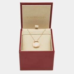 Pre Owned Roberto Coin Carnaby Street Diamond 18k Rose Gold Pendant Necklace