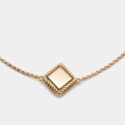 Pre Owned Roberto Coin Palazzo Ducale Diamonds 18k Rose Gold Bracelet