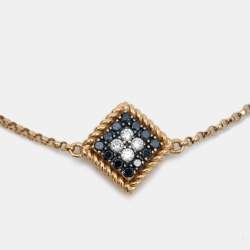 Pre Owned Roberto Coin Palazzo Ducale Diamonds 18k Rose Gold Bracelet