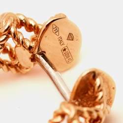 Roberto Coin Roman Barocco Diamonds 18k Rose Gold Earrings