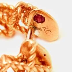 Roberto Coin Roman Barocco Diamonds 18k Rose Gold Earrings
