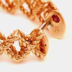 Roberto Coin Roman Barocco Diamonds 18k Rose Gold Earrings