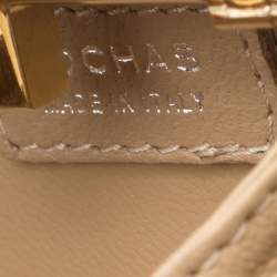 Rochas Black Leather Crystal Embellished Clutch