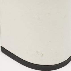 Pre Owned Rochas White Leather Cutout Platform Ankle Strap Sandals Size 38