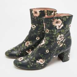 Pre Owned حذاء بوت روكاس جلد متعدد الألوان بطول الكاحل مقاس 39.5