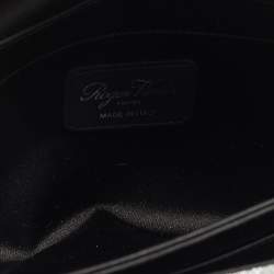 Pre Owned Roger Vivier Silver Glitter Efflorescence Clutch