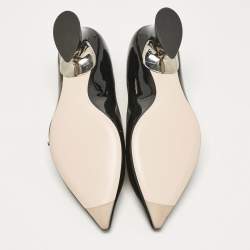 Pre Owned Roger Vivier Black Patent Leather Courbette Mary Jane Pumps Size 35