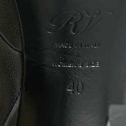 مملوكة مسبقًا حذاء بوت ركبة روجر فيفييه جلد أسود فيف' شوك روش مقاس 37