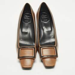 Pre Owned حذاء كعب عالي روجر فيفييه بيل جلد لامع أسود مقاس 37