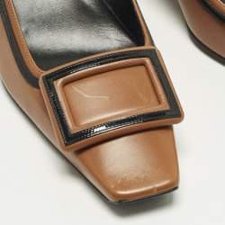 Pre Owned حذاء كعب عالي روجر فيفييه بيل جلد لامع أسود مقاس 37