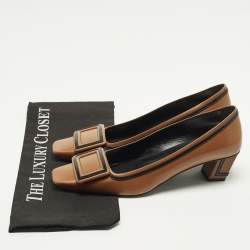 Pre Owned حذاء كعب عالي روجر فيفييه بيل جلد لامع أسود مقاس 37