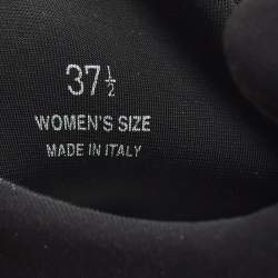 Pre Owned Roger Vivier Running Buckle Size 37.5 Black Fabric and Leather Slip On Sneakers