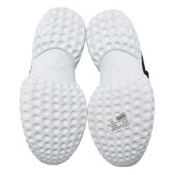 Pre Owned Roger Vivier Black Nylon Viv Run Light Strass Buckle Sneakers Size 38.5