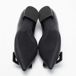 Roger Vivier Black Leather Gommette Pointed Toe Ballet Flats Size 39