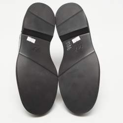 Pre Owned Roger Vivier Black Patent Leather Viv' Rangers Metal Buckle Chelsea Boots Size 42