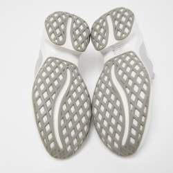 Pre Owned Roger Vivier Grey/White Mesh and Neoprene Viv Run Sneakers Size 37