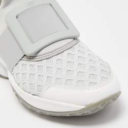 Pre Owned Roger Vivier Grey/White Mesh and Neoprene Viv Run Sneakers Size 37