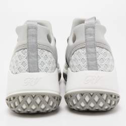Pre Owned Roger Vivier Grey/White Mesh and Neoprene Viv Run Sneakers Size 37