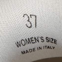 Pre Owned Roger Vivier Grey/White Mesh and Neoprene Viv Run Sneakers Size 37