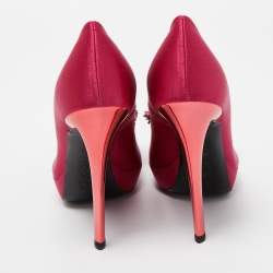 Roger Vivier Pink Satin Embellished Platform Pumps Size 36.5