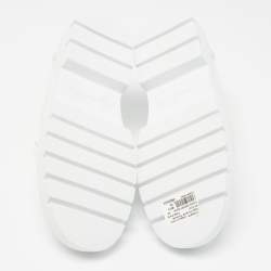 Pre Owned Roger Vivier White Leather Vivier Desert Slip On Sneakers Size 36